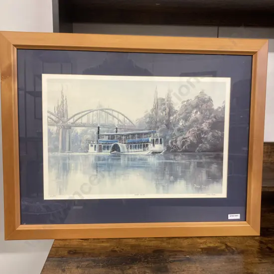 David Stone 'Waipa Delta' Signed Framed Print, 421/500. H48cm W61cm