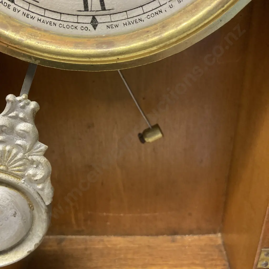 Pair of Vintage New Haven Clock Co USA Clocks in As Found Condition. 55 x 33cm Image 1++