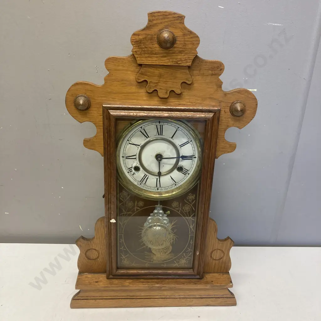 Pair of Vintage New Haven Clock Co USA Clocks in As Found Condition. 55 x 33cm Image 1++