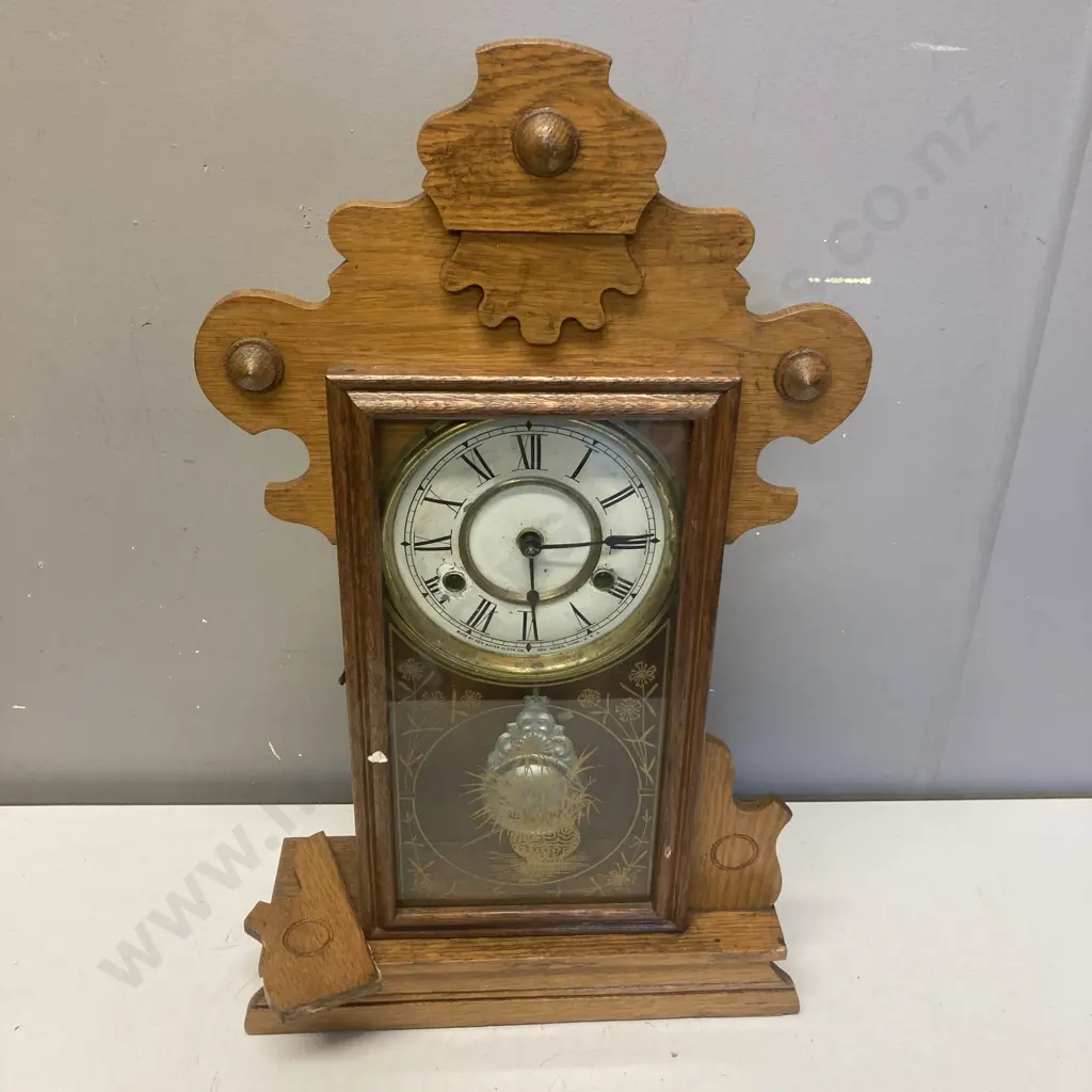 Pair of Vintage New Haven Clock Co USA Clocks in As Found Condition. 55 x 33cm Image 1++