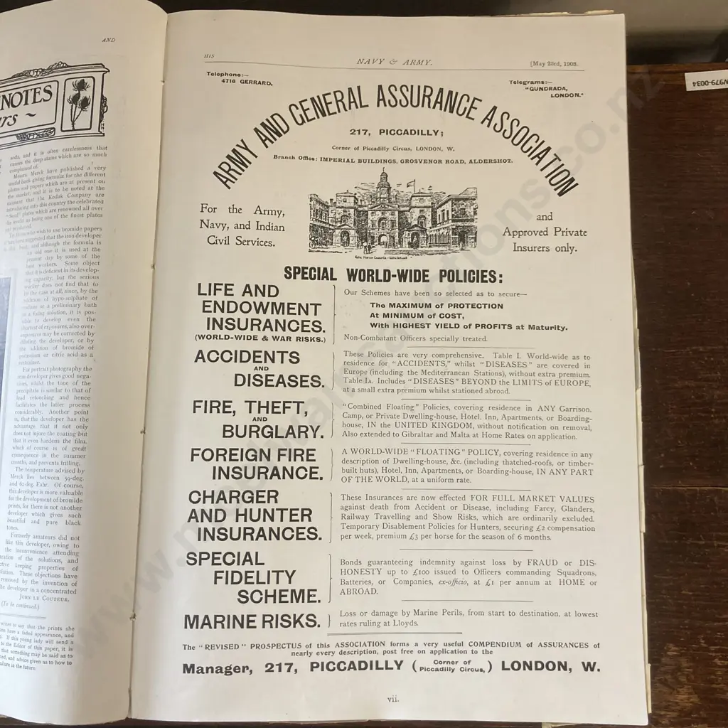 Antique 1903 First Edition The King and his Navy & Army. Volume XVI. April to Sept 1903 Image 1++