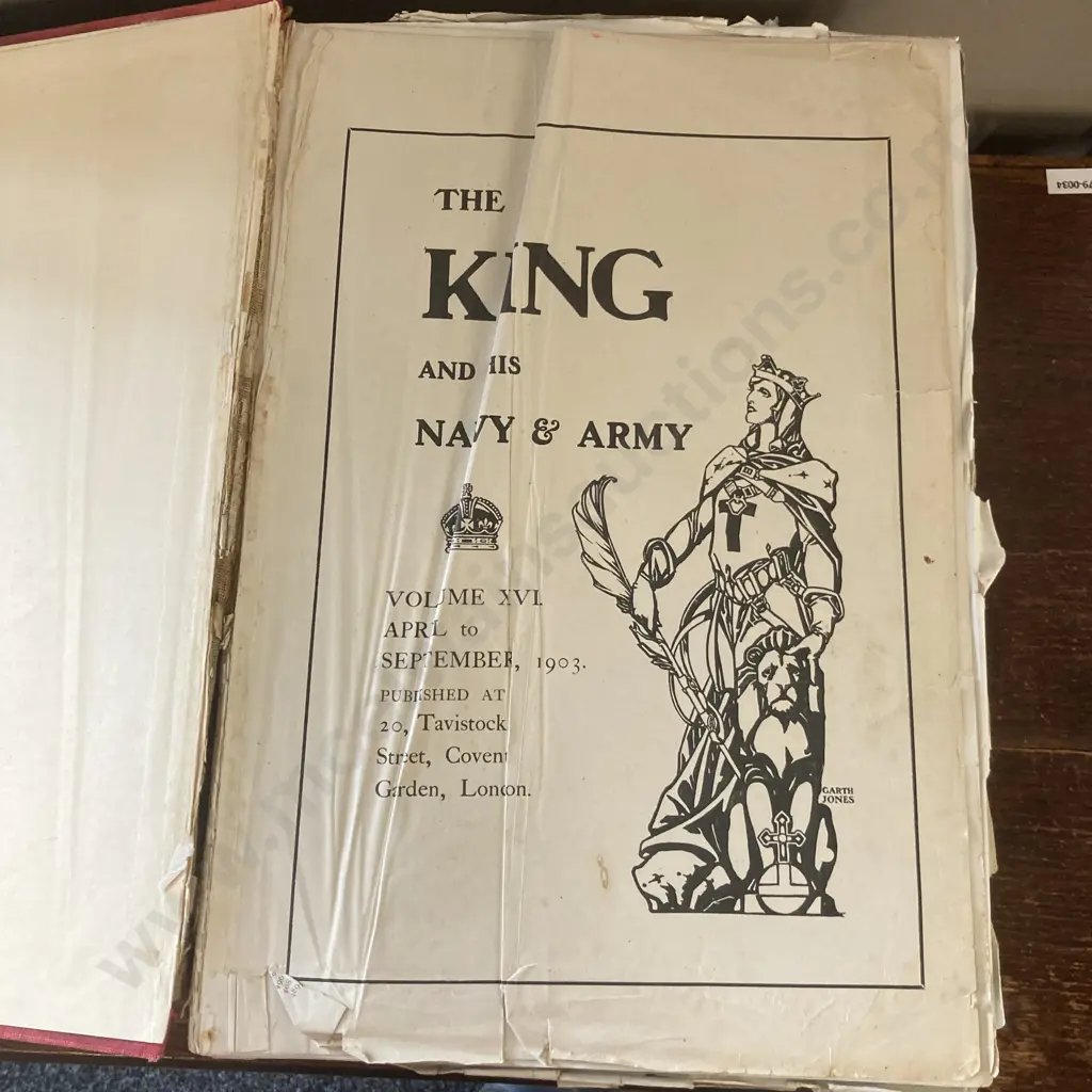 Antique 1903 First Edition The King and his Navy & Army. Volume XVI. April to Sept 1903 Image 1++