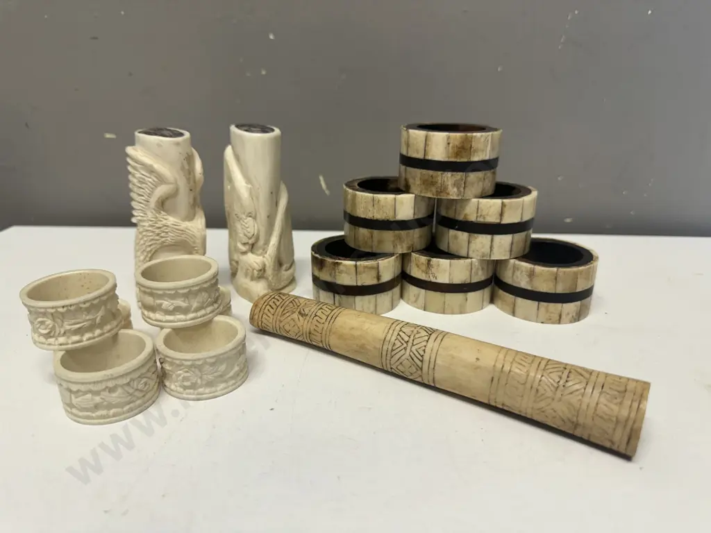 Assorted Vintage Napkin Rings, Salt & Pepper Shakers Etc Image 1++