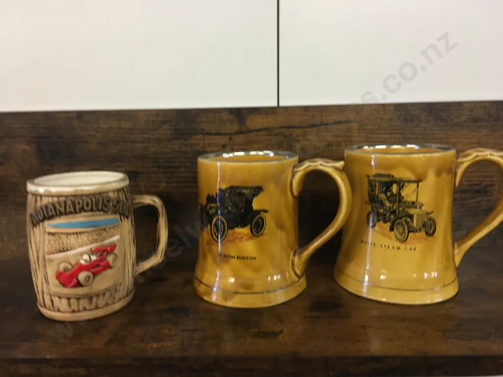 Indianapolis 500 Coffee Mug & Wade Veteran Cars Beer Steins Image 1++