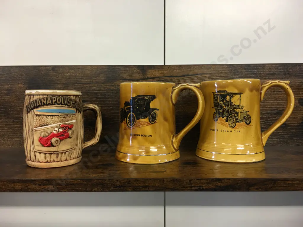 Indianapolis 500 Coffee Mug & Wade Veteran Cars Beer Steins Image 1++
