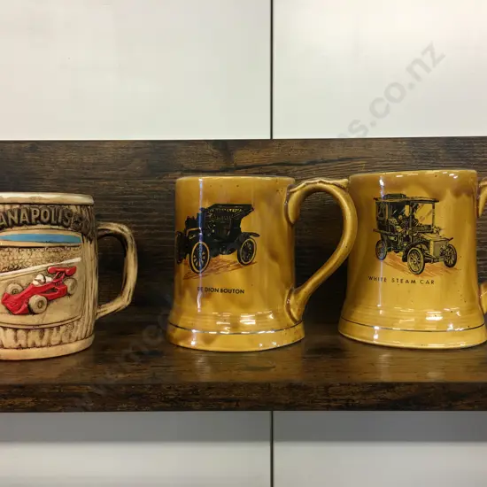 Indianapolis 500 Coffee Mug & Wade Veteran Cars Beer Steins