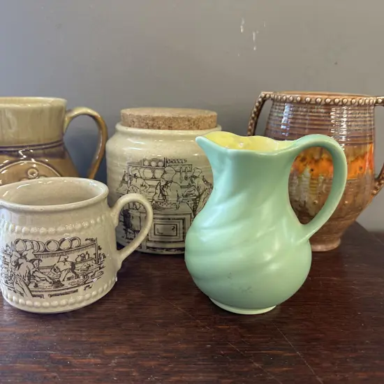 Assorted Pottery Items Including Crown Lynn, Ballins Jug Etc