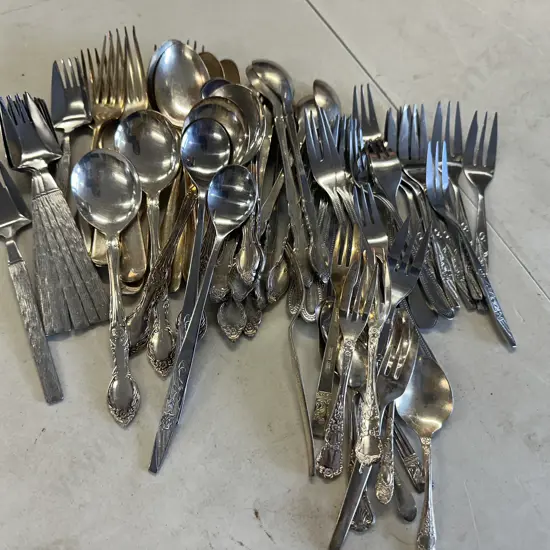 Assorted Cutlery Including Silver Ware