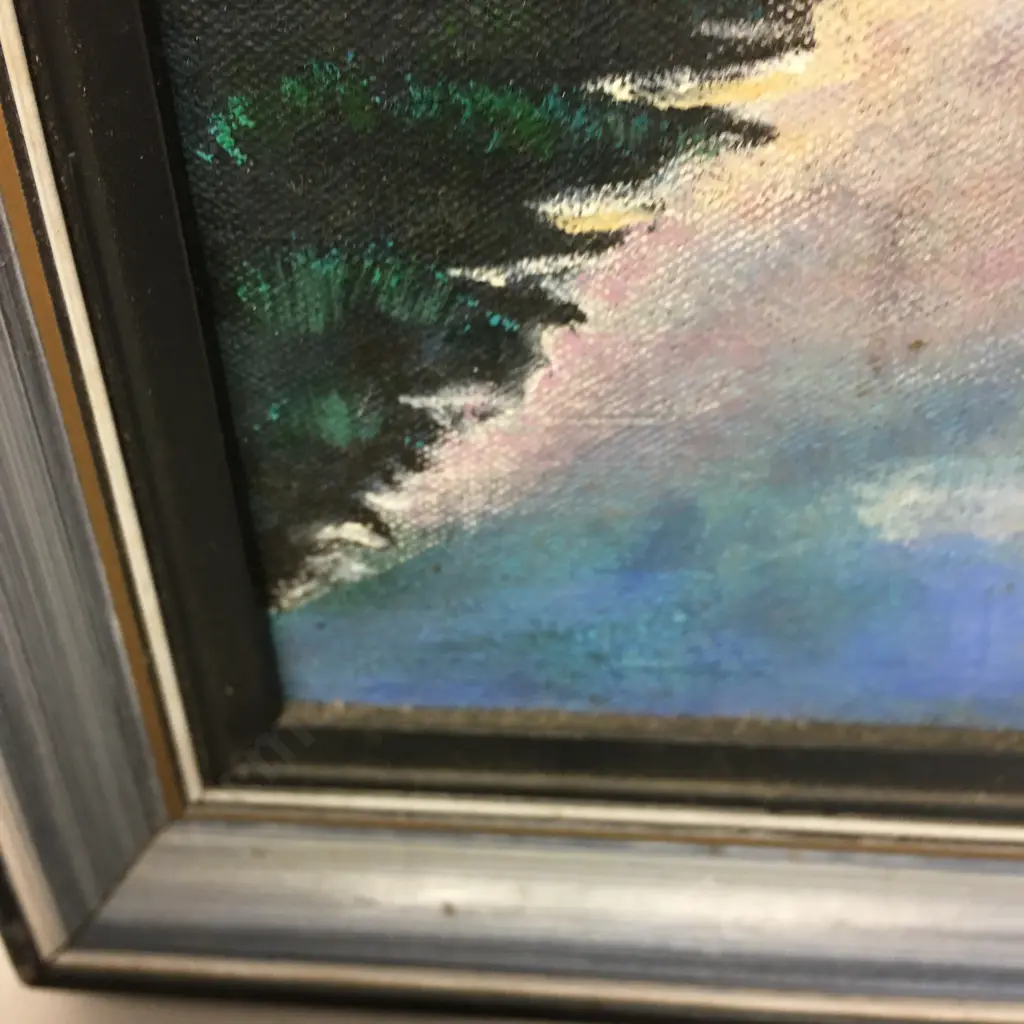 Framed Oil Artwork 'Marsden Point' H60,W44cm. Image 1++