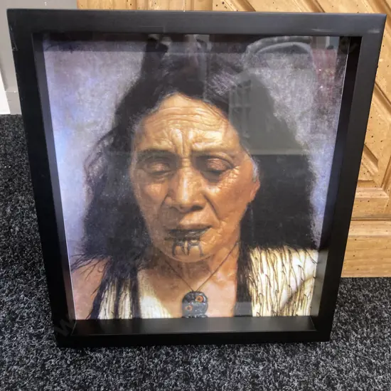 Sophia - The Heroine Of Tarawera Charles F Goldie Framed Glazed Print, 36 x 32cm