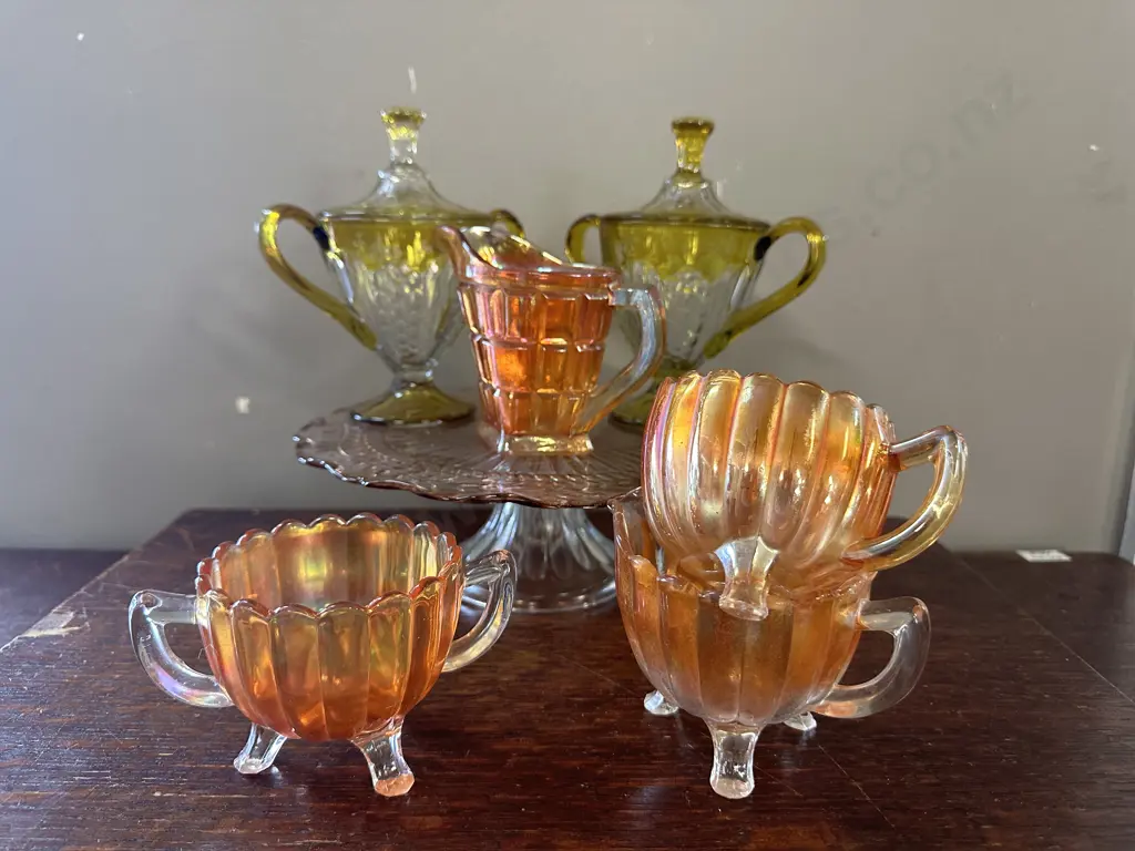 Assorted Vintage Depression Glass Items Etc  Image 1++
