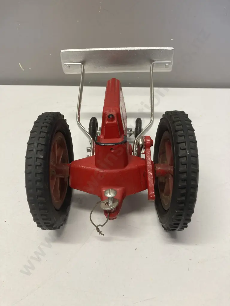 Fun Ho Red Medium Tractor with Blade. Cast Aluminium from 1958 - 1980. L25cm Image 1++