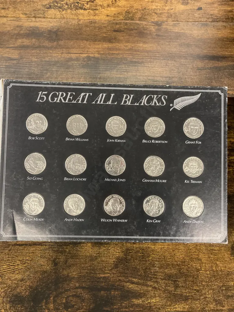 All Blacks Memorabilia 15 Greats Collector Coins Full Set In Original Album Image 1++