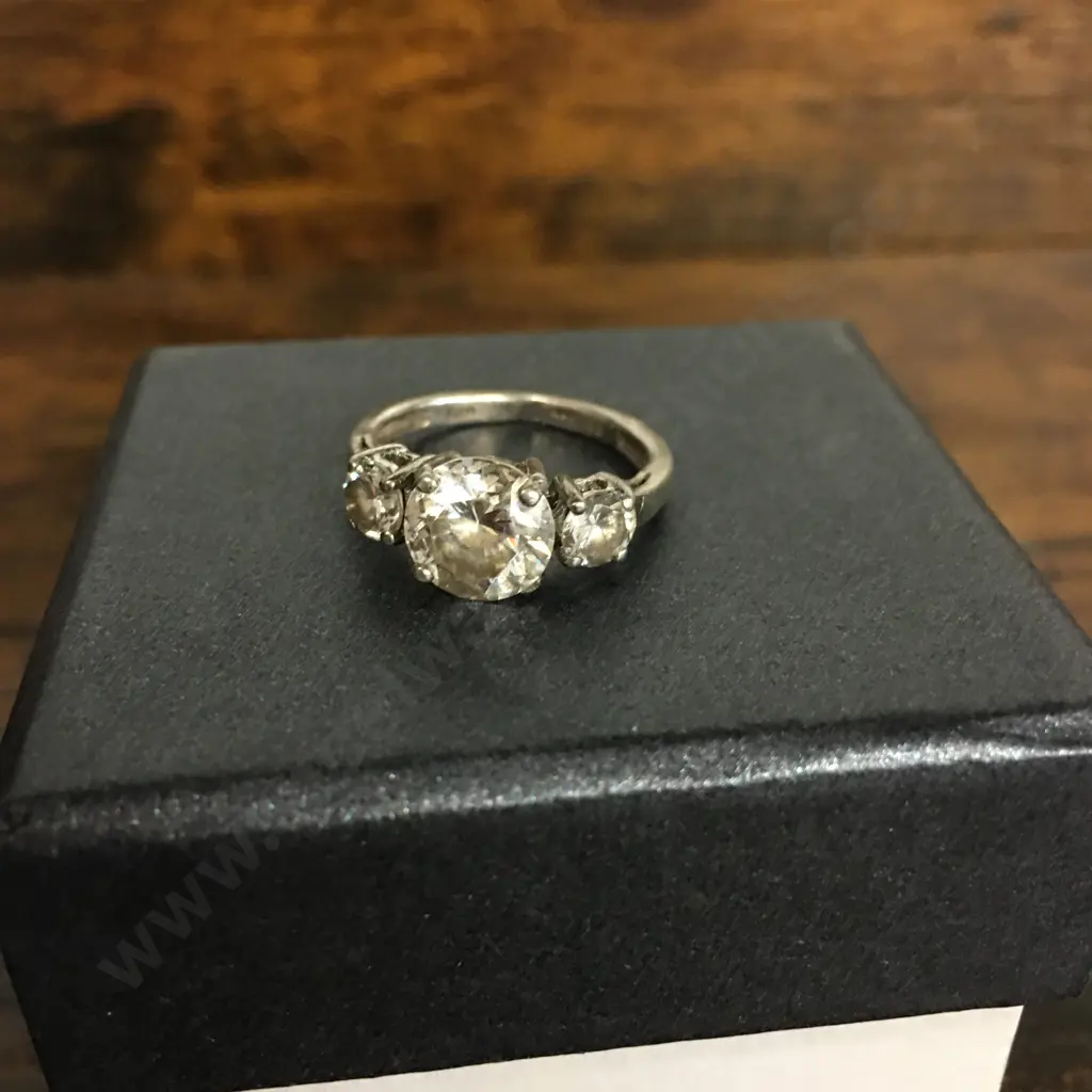 925 Clear Stone Ring Image 1++