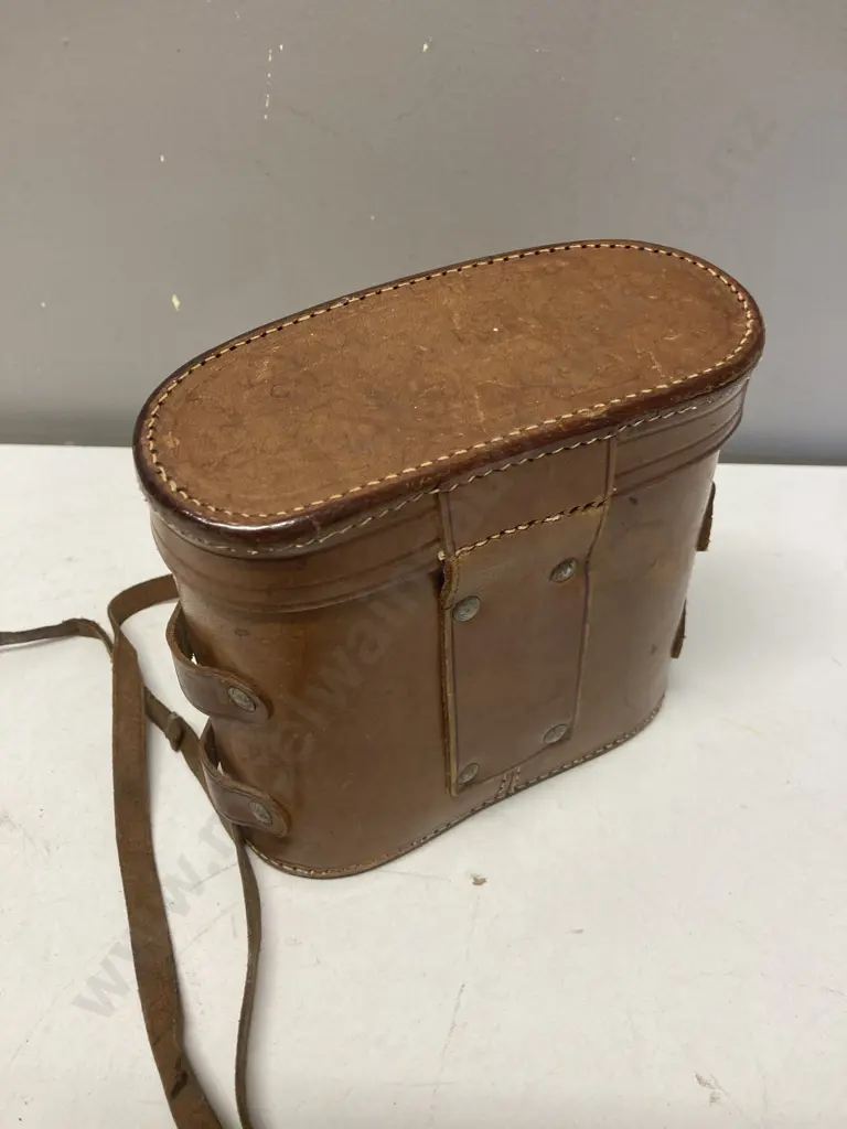 Antique French Conqueror Binoculars G/3172 In Leather Case With Matching Numbers Image 1++