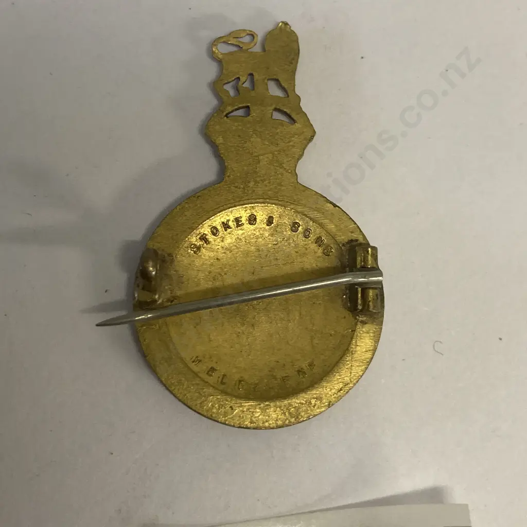 Scarce WW1 New Zealand Engineers Tunneller Hat Badge Image 1++