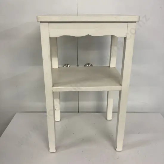 Painted White Sofa Table. H64 W39 D33cm