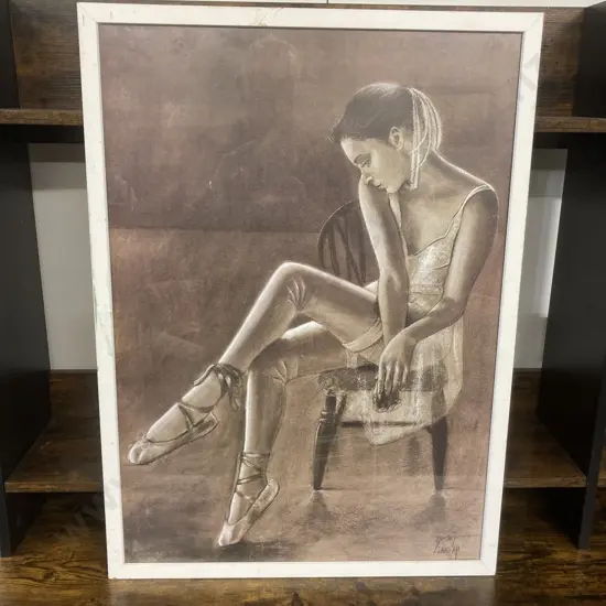 Yousef Ziaeian Ballet Dancer Meditation Framed Print. 74 x 54cm