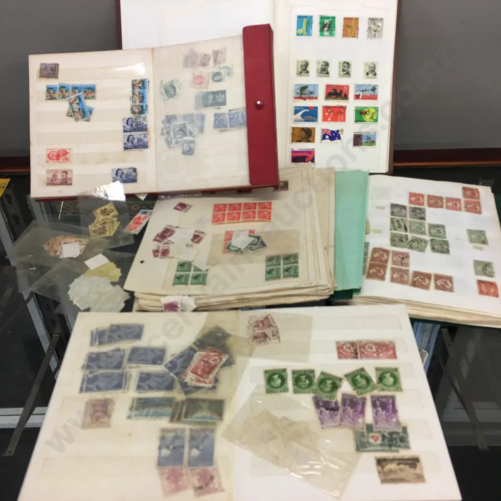 Collection of Stamps, Stamp Albums, Stock Books Image 1++