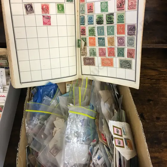 Assorted Stamps & Album