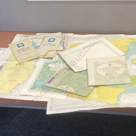 Maps - Brisbane Moreton, Tauranga Harbour, Tasman & Coral Seas, Lake Rotoiti Etc