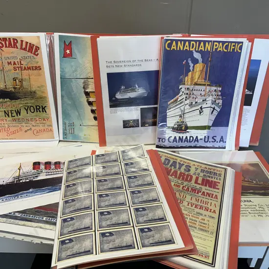 Selection of Large Vintage Ship Advertising Posters