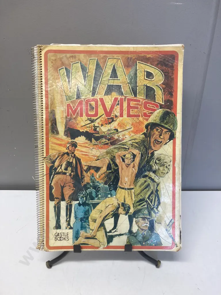 WAR MOVIES Tom Perlmutter 1974 First Edition, First Printing. Spiral Bound, New Jersey Castle Books. ISBN 0890090009 Image 1++