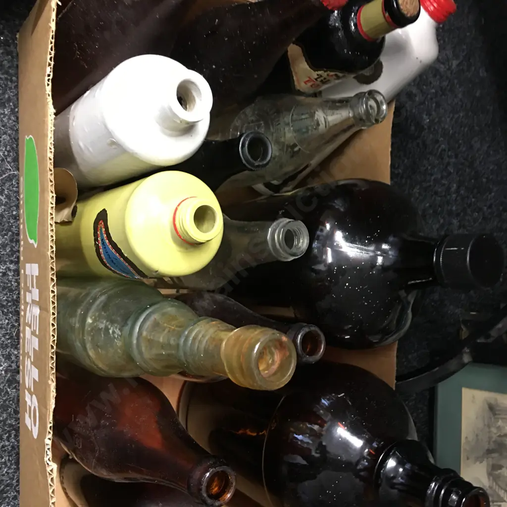 Box Of Assorted Vintage Bottles  Image 1++