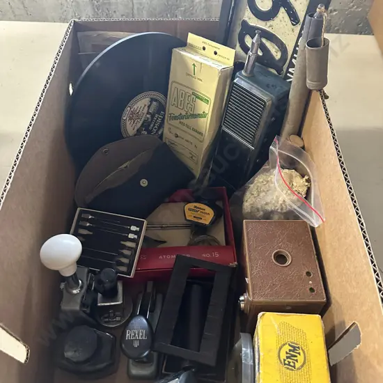 Assorted Vintage Items Including Automatic Numerator, Camera Etc
