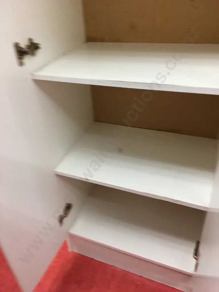 White Double Door Cabinet. H180 W61 D41cm Image 1++
