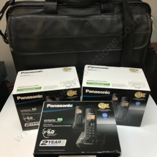 Dell Laptop Bag & Panasonic Phones x3 Model KX-TG2722