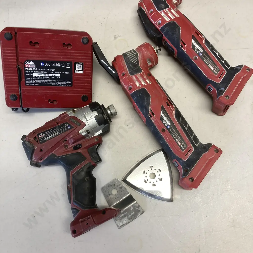 Ozito 18V Fast Charger, 2 x Multi Function Tool Skins & an Impact Driver Skin Image 1++