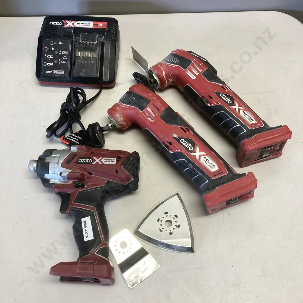 Ozito 18V Fast Charger, 2 x Multi Function Tool Skins & an Impact Driver Skin Image 1++