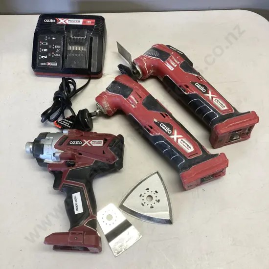 Ozito 18V Fast Charger, 2 x Multi Function Tool Skins & an Impact Driver Skin