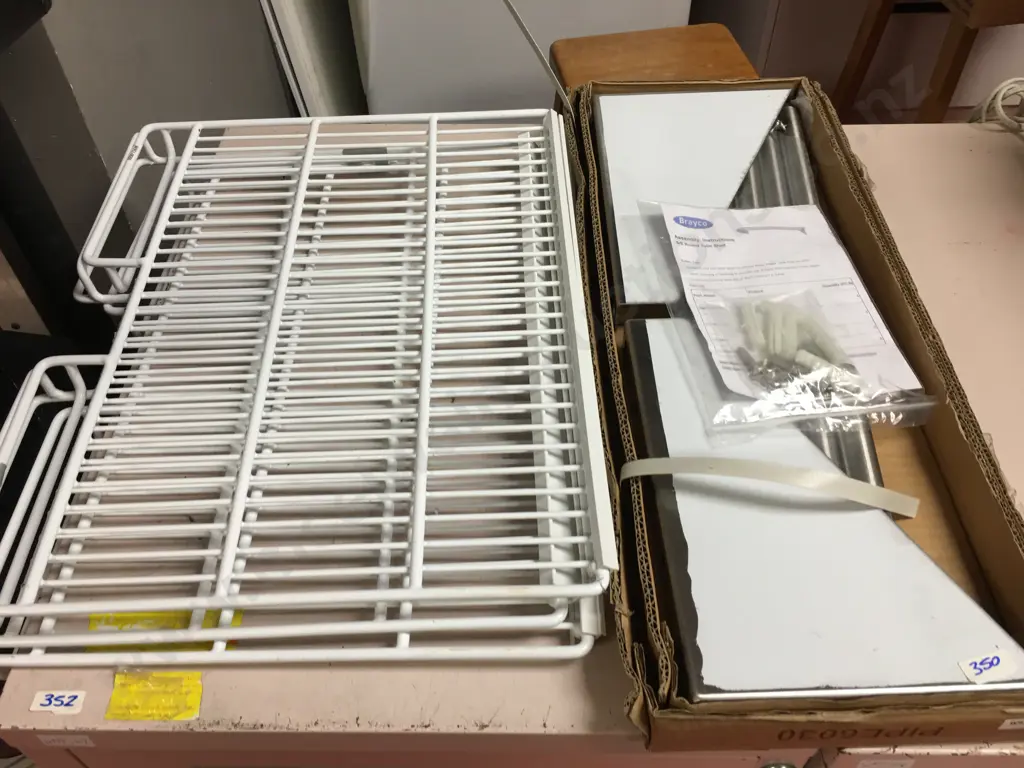 Brayco Stainless Steel Pipe Wall Shelf 60 x 30cm #PIPE3060 & 3 x Fridge Trays Image 1++