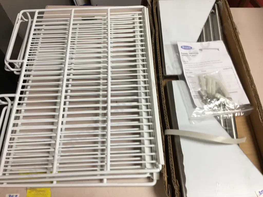 Brayco Stainless Steel Pipe Wall Shelf 60 x 30cm #PIPE3060 & 3 x Fridge Trays Image 1++