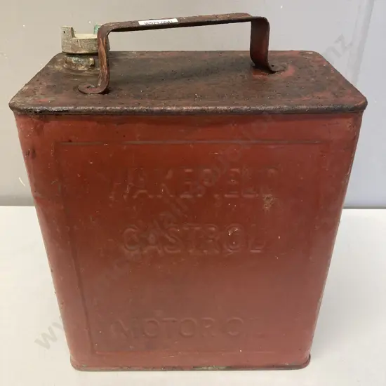 Vintage Wakefield Castrol Motor Oil 2 Gallon Tin