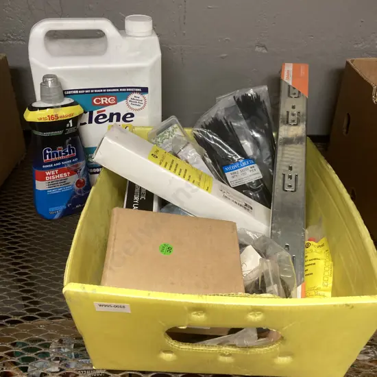 Box lot LED Lamp, Model, Cable Ties, CRC Cleanup & Finish Etc