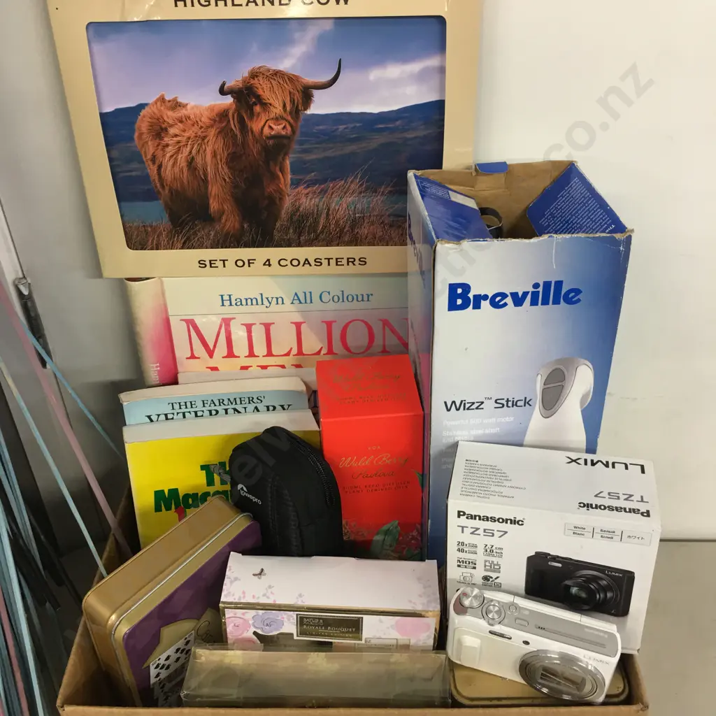Assorted Sundry Items Including Blender, Books, Game, Coasters, Gift Packs Etc  Image 1++