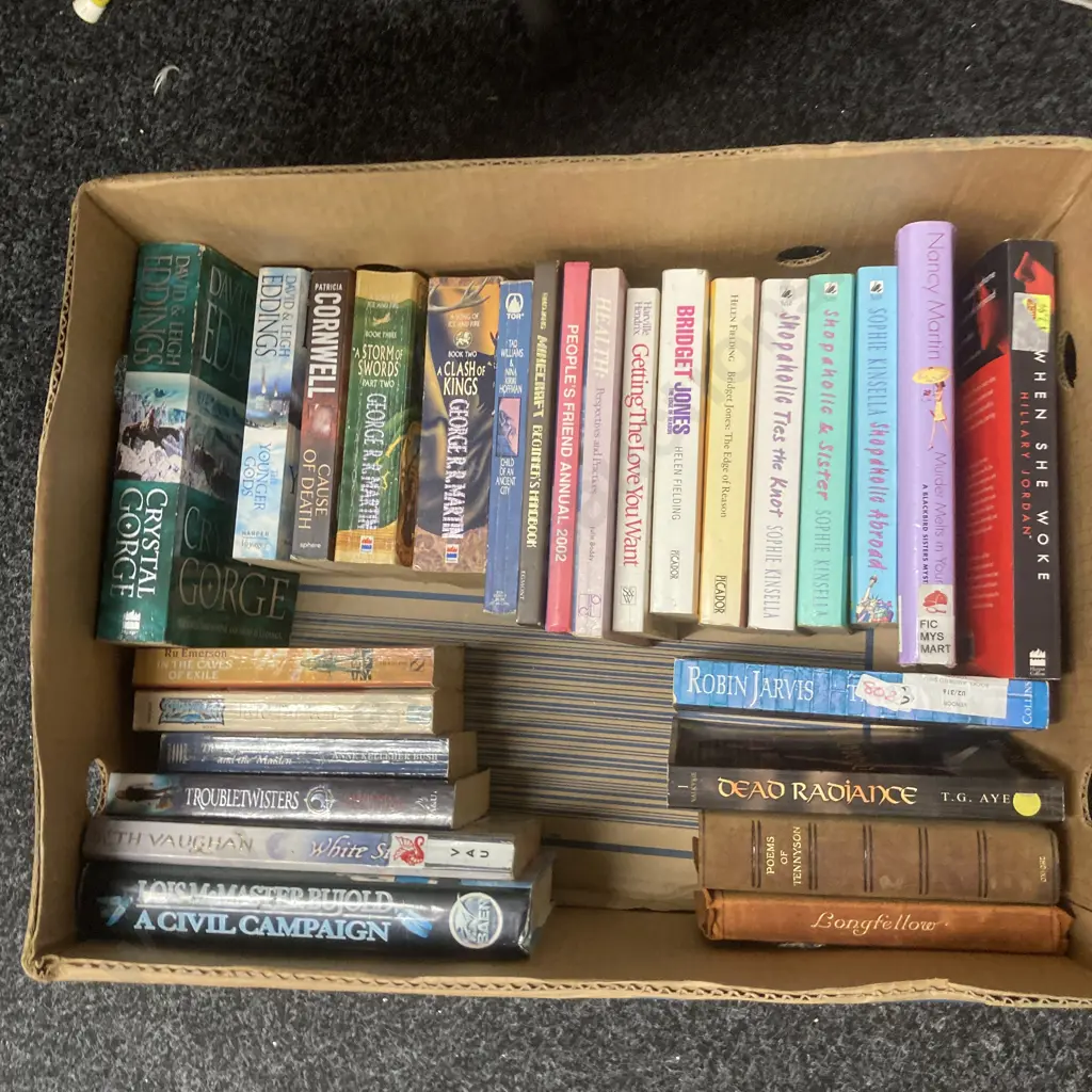 Box Lot Books - Eddings, George R.R. Martin, Etc Image 1++