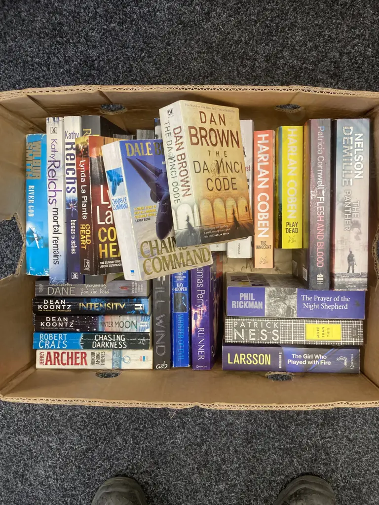 Box Lot Books - Reichs, Koontz, Coben, Nesbo, Etc Image 1++