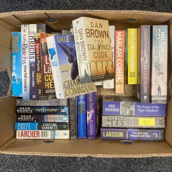 Box Lot Books - Reichs, Koontz, Coben, Nesbo, Etc
