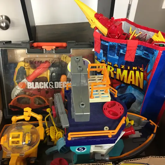 Selection Of Childrens Toys Including Spider Man Bag Etc