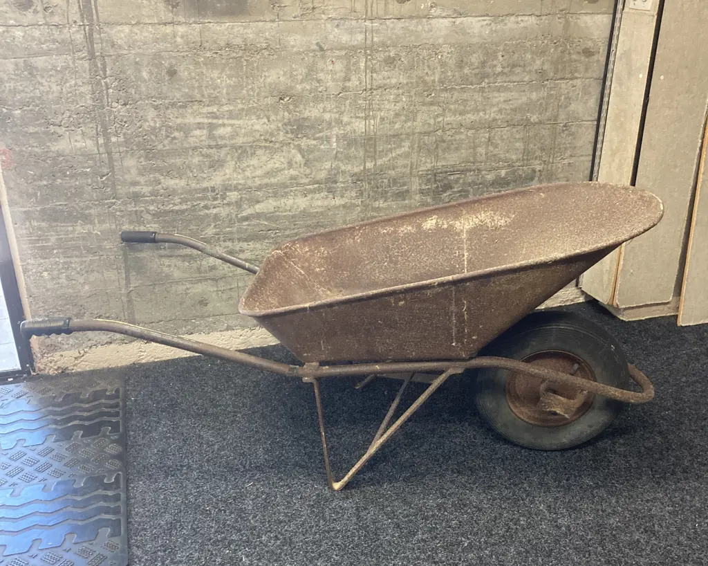 Vintage Steel Wheelbarrow Image 1++