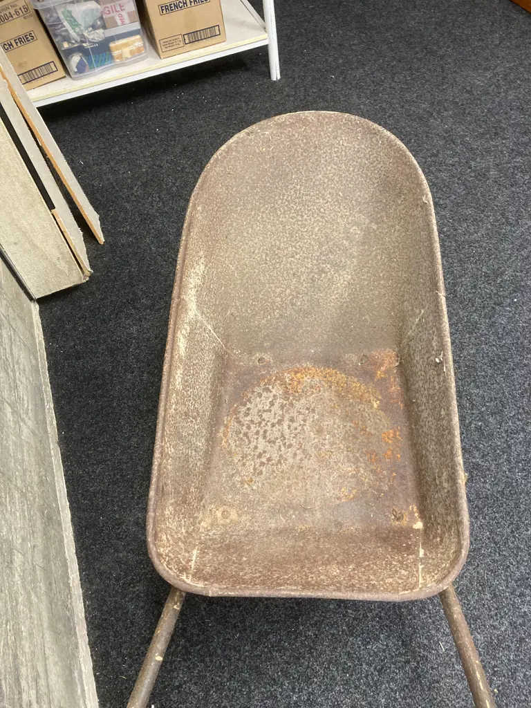 Vintage Steel Wheelbarrow Image 1++