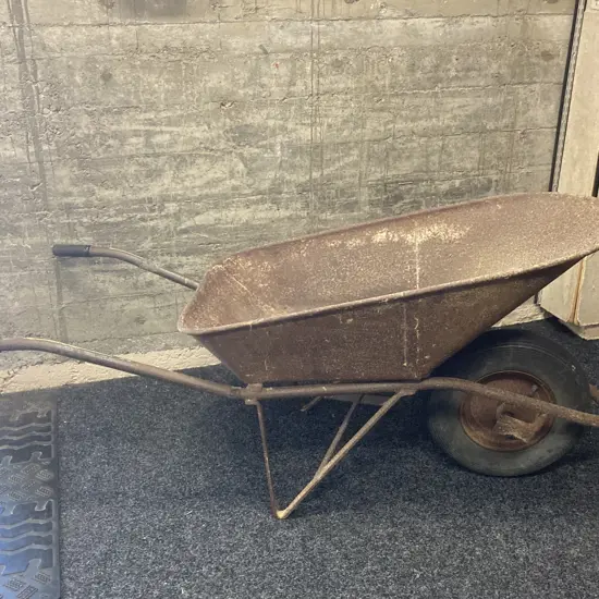 Vintage Steel Wheelbarrow