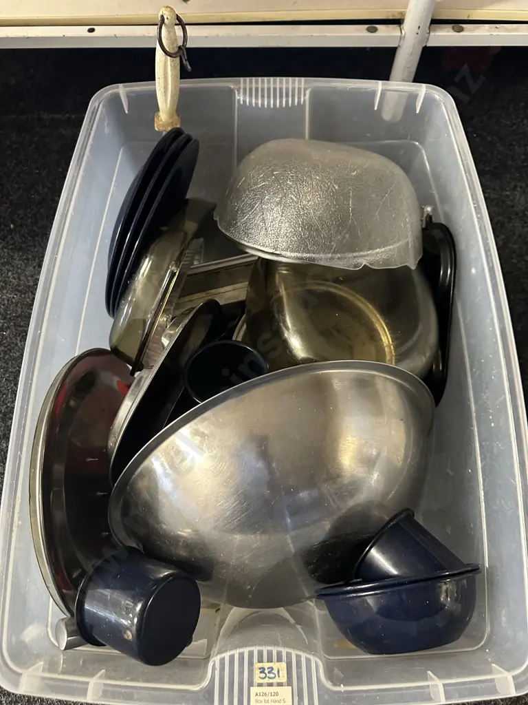Clear Bin Of Kitchen  Items Image 1++