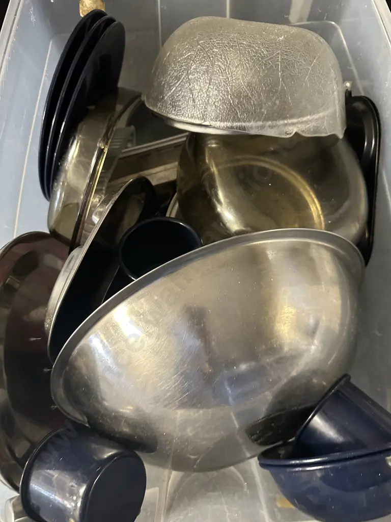 Clear Bin Of Kitchen  Items Image 1++