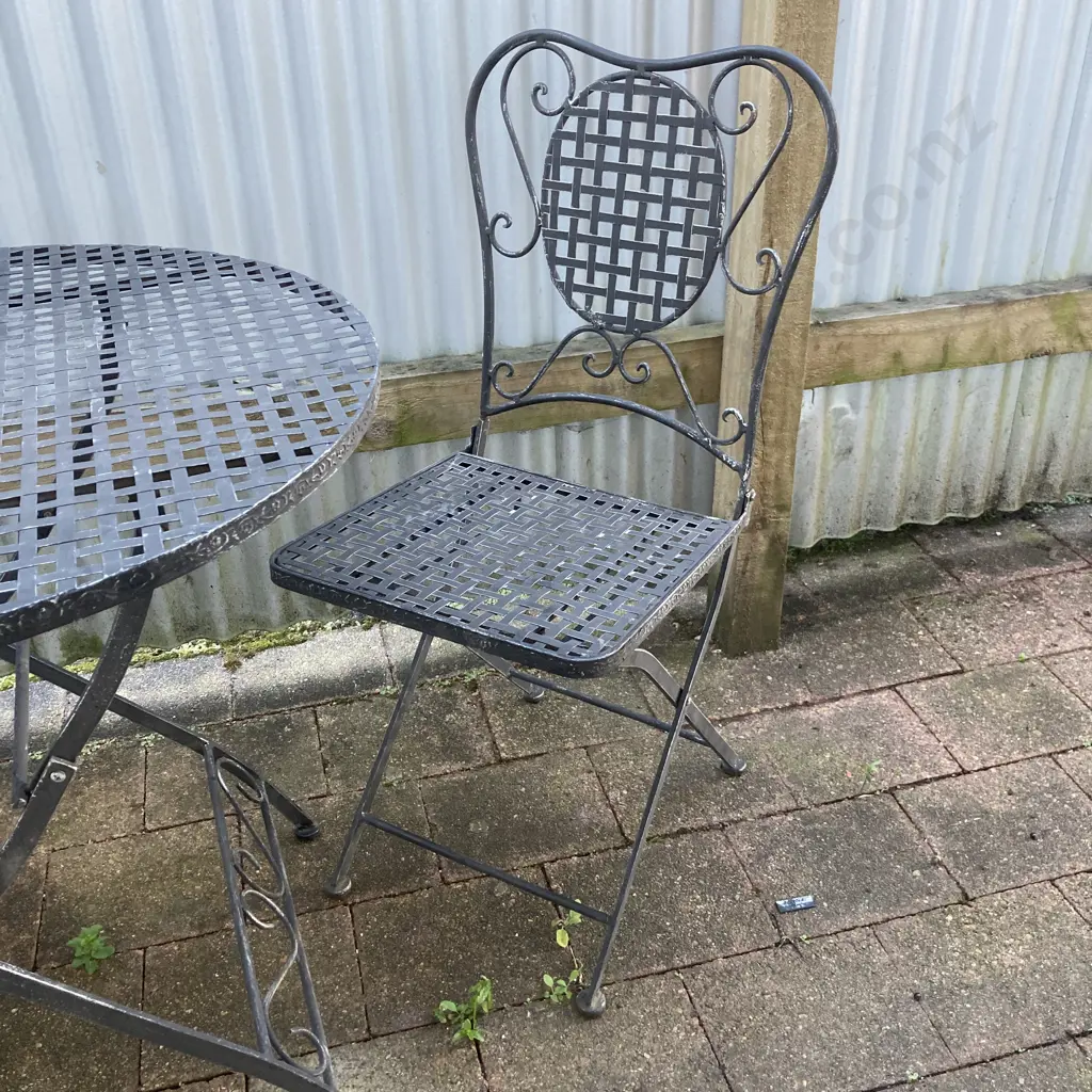 3 Piece Metal Folding Patio Suite Image 1++