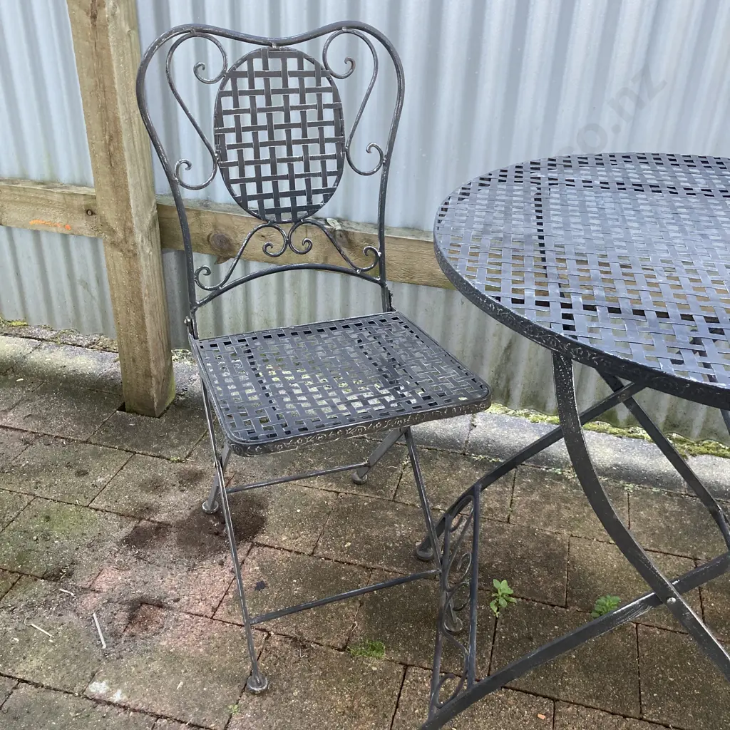 3 Piece Metal Folding Patio Suite Image 1++